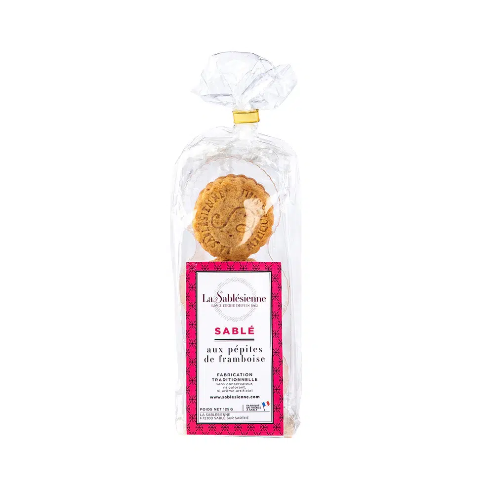 PÉPITE FRAMBOISE SACHET SABLÉS PÉPITES FRAMBOISE "LA SABLESIENNE" – Image 1