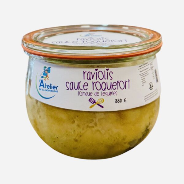 RAVIOLIS AU JAMBON SAUCE ROQUEFORT LA BOURRICHE AUX APPETITS