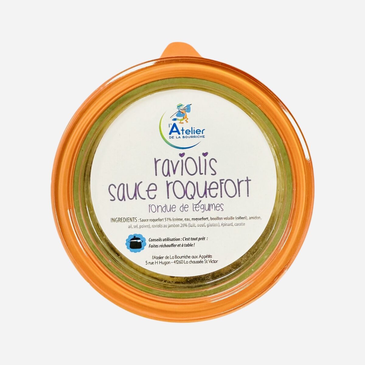 RAVIOLIS AU JAMBON SAUCE ROQUEFORT LA BOURRICHE AUX APPETITS – Image 2