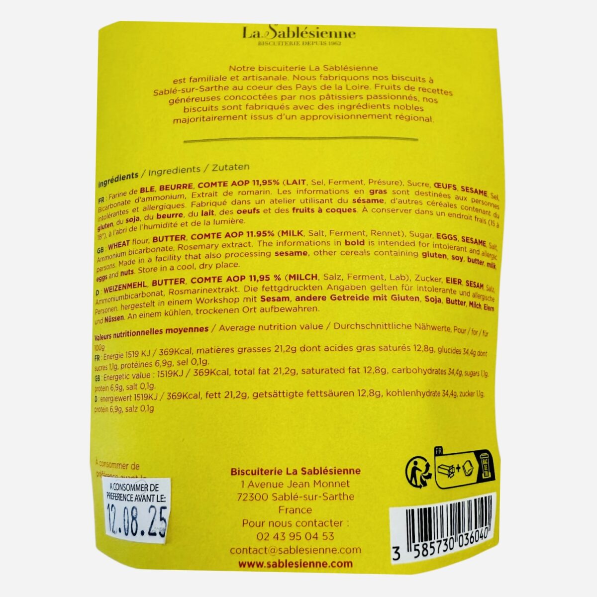 SABLÉS SÉSAME COMTÉ "LA SABLÉSIENNE" – Image 2