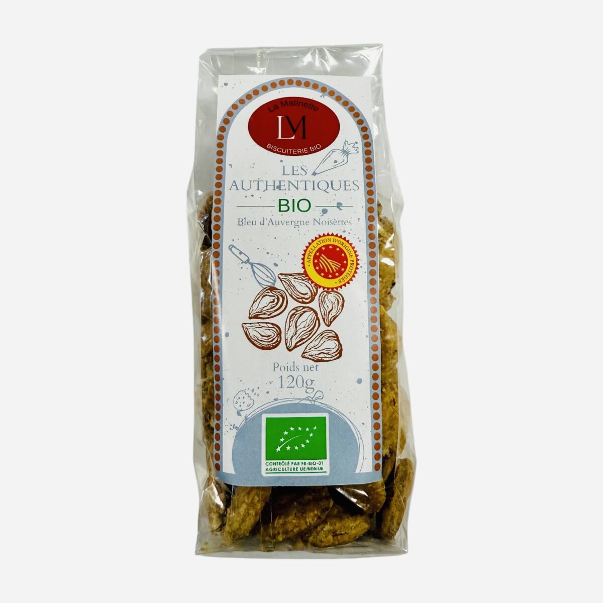 BISCUITS BLEU D'AUVERGNE NOISETTES "LA MATINETTE" – Image 1