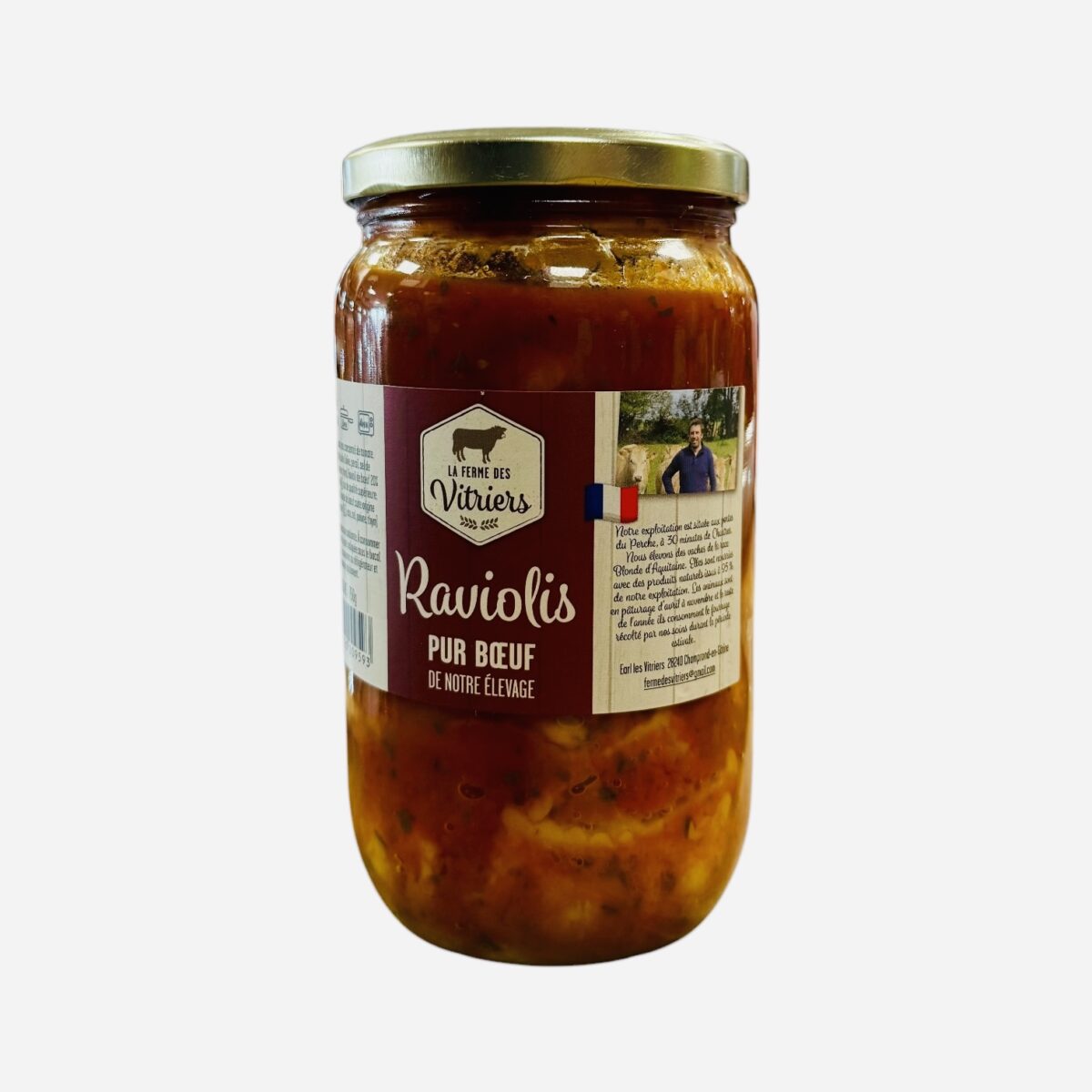 RAVIOLIS PUR BOEUF LA FERME DES VITRIERS – Image 1