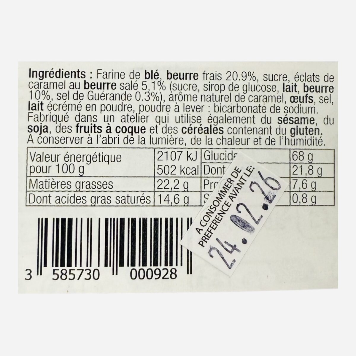 SACHET SABLÉS CARAMEL BEURRE SALÉ "LA SABLESIENNE" – Image 2