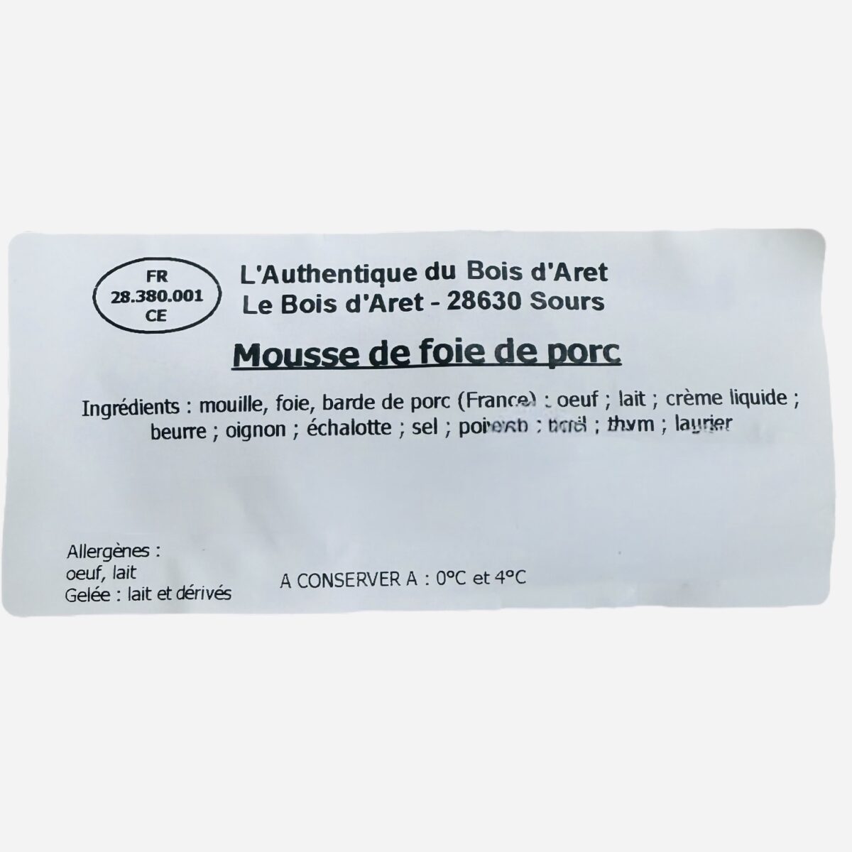 MOUSSE DE FOIE DE PORC "L'AUTHENTIQUE DU BOIS D'ARET" – Image 2