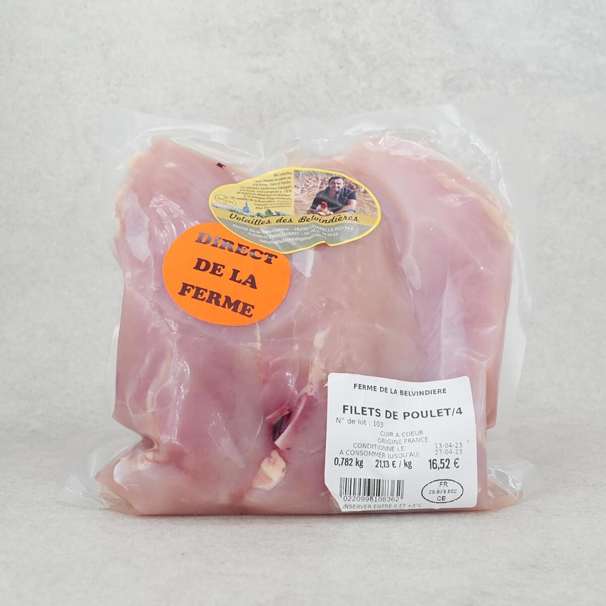 DSC02336 FILETS DE POULET X4 "FERME DE LA BELVINDIÈRE" – Image 1
