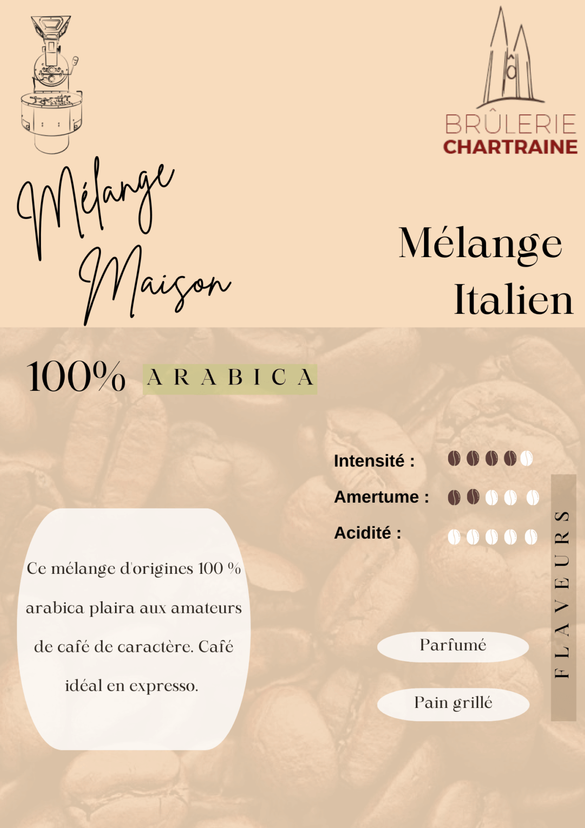 CAPSULES À CAFÉ "MELANGE ITALIEN" POUR NESPRESSO La Brulerie Chartraine – Image 2