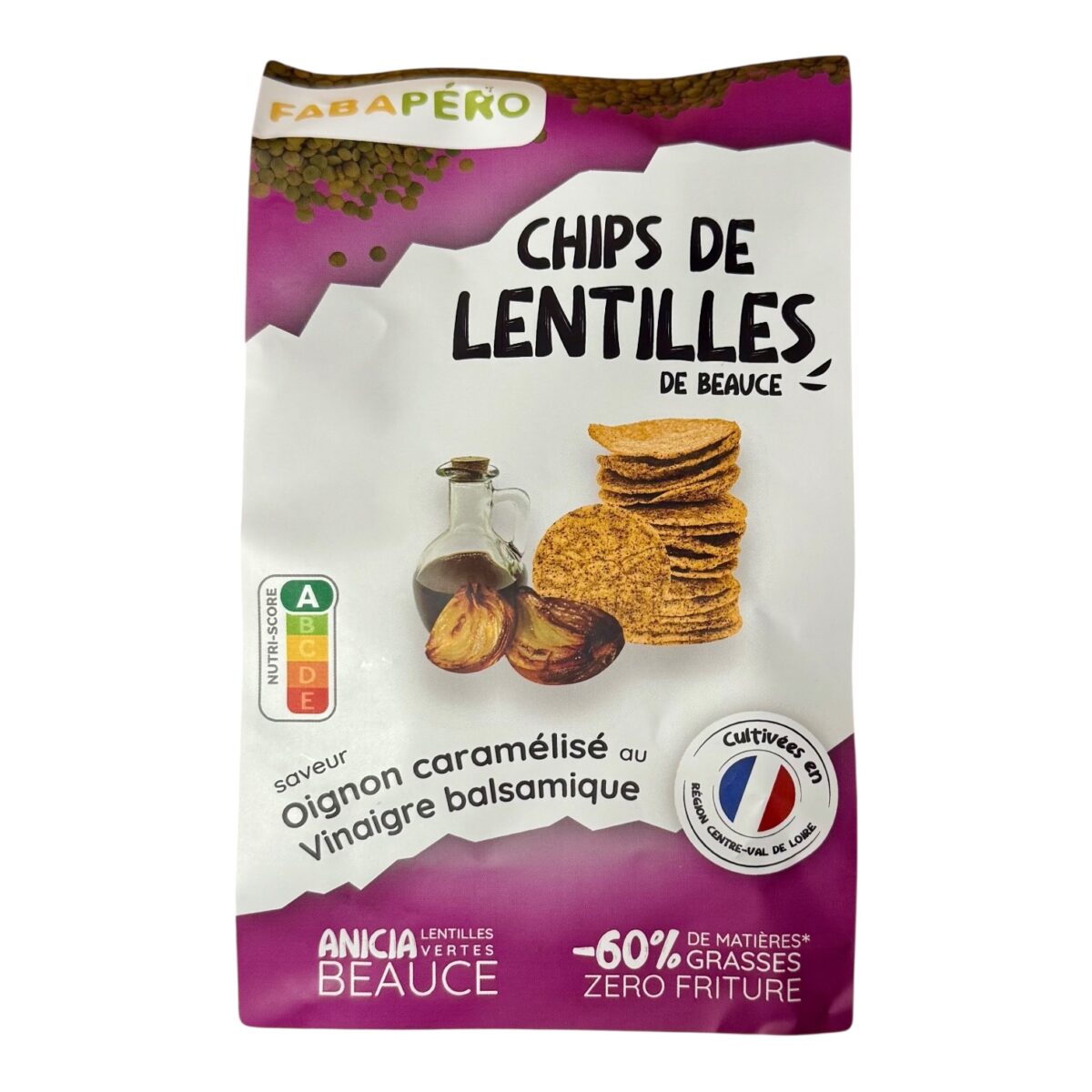 CHIPS DE LENTILLES DE BEAUCE OIGNON/VINAIGRE 75 GR EARL JEFFRAY – Image 1