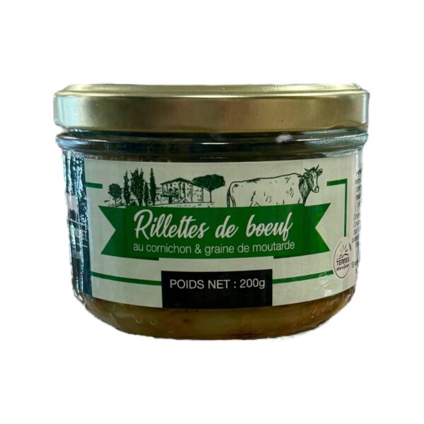 RILLETTES DE BOEUF CORNICHON ET MOUTARDE FERME BLANCHET