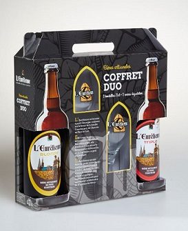COFFRET 2 BOUTEILLES DE BIÈRE 75CL + 2 VERRES EURELIENNE