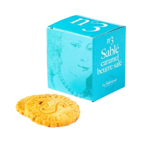 BISCUITS SABLÉS PÉPITES DE CARAMEL BEURRE SALÉ "LA SABLÉSIENNE"