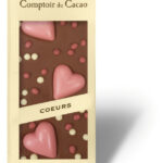TABLETTE LAIT COEUR ROSE "COMPTOIR DU CACAO"