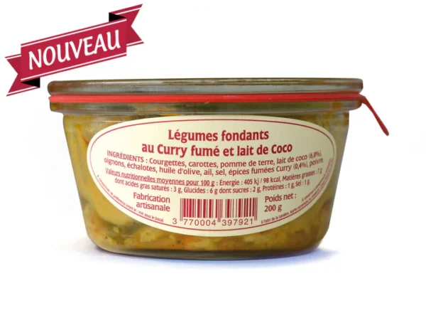 LÉGUMES FONDANTS AU CURRY FUMÉ ET LAIT DE COCO