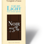 TABLETTE CHOCOLAT NOIR 75% SANS SUCRE "COMPTOIR DU CACAO"