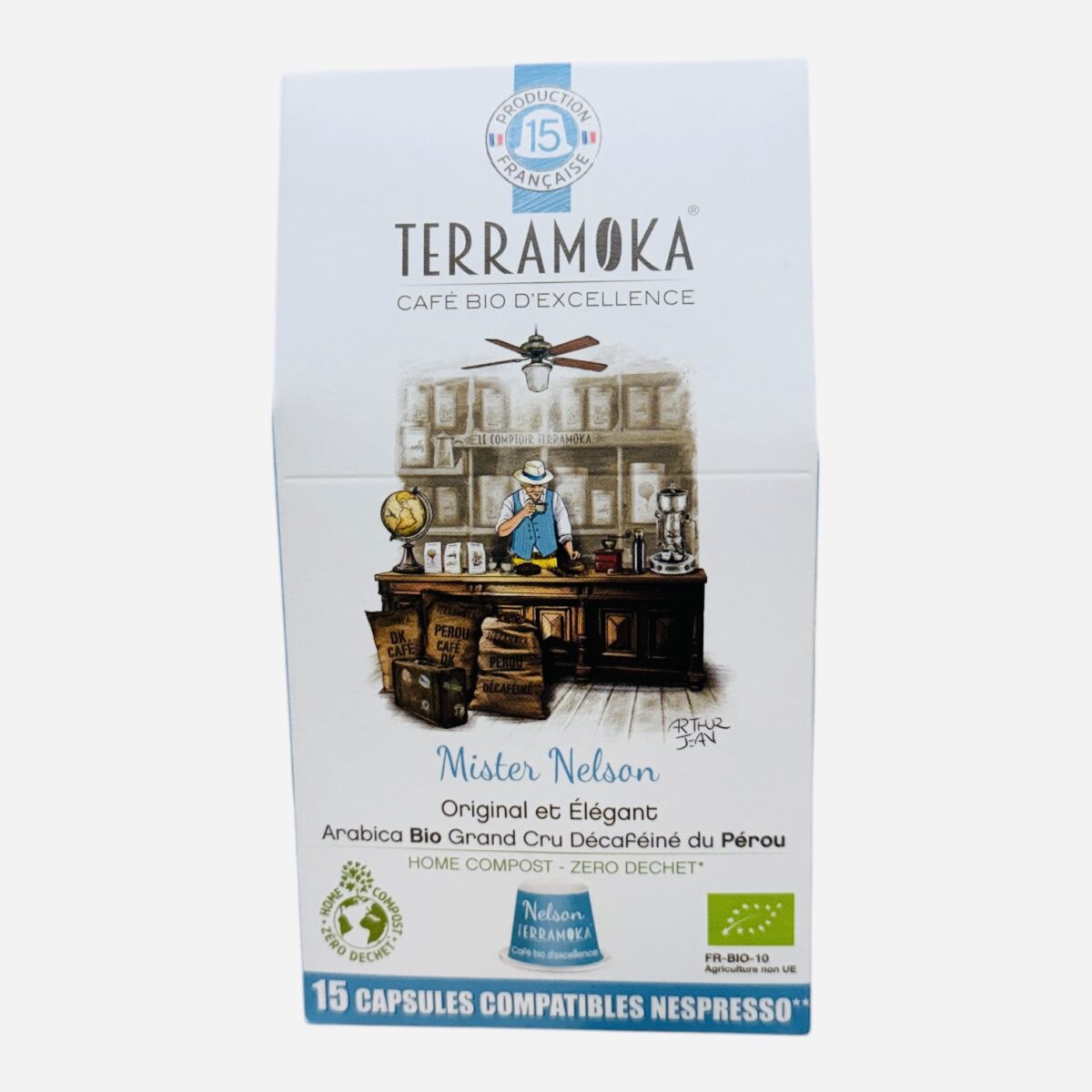 CAPSULES À CAFÉ BIO DÉCAFÉINÉ "PÉROU" LA BRULERIE CHARTRAINE – Image 1