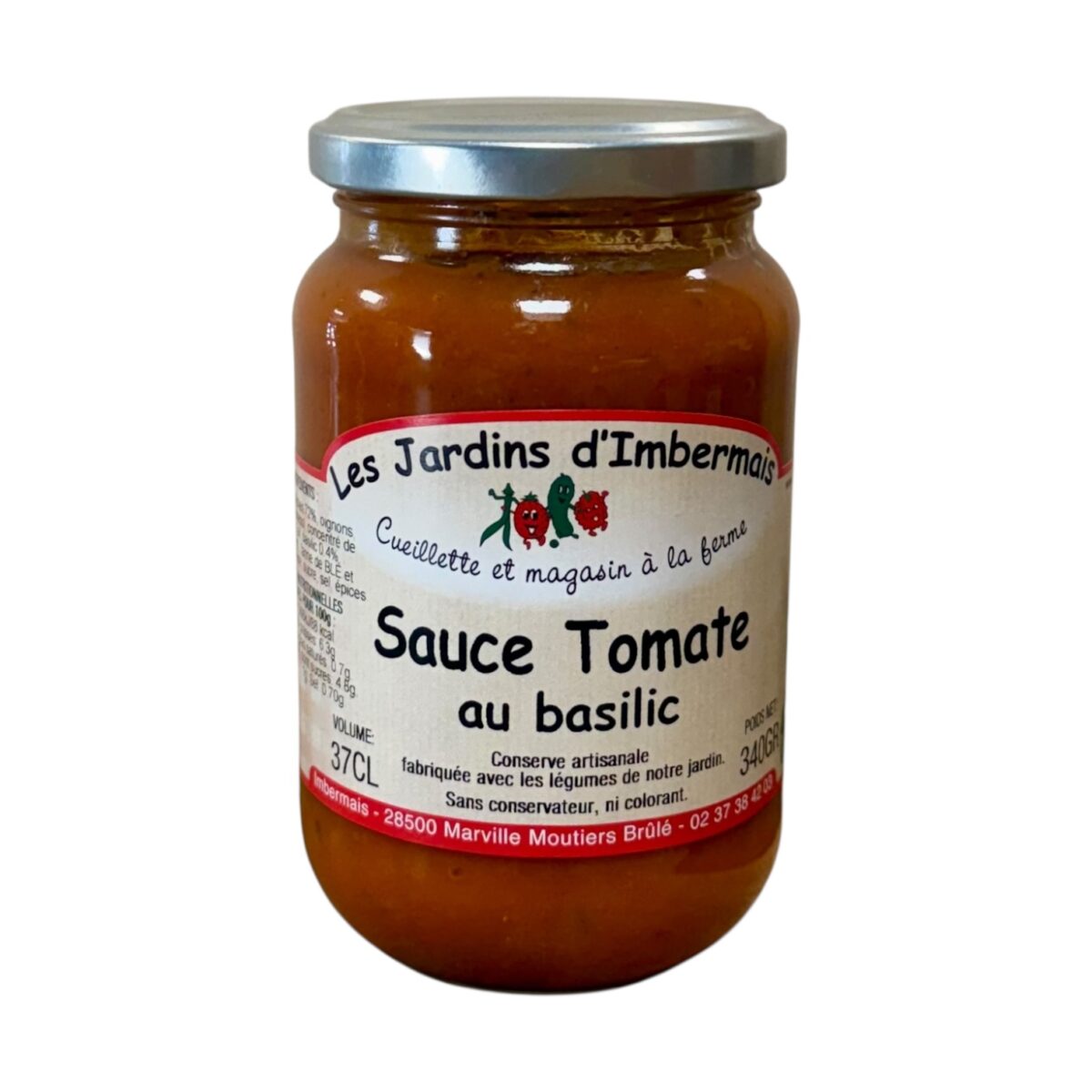 SAUCE TOMATE AU BASILIC LES JARDINS D'IMBERMAIS – Image 1