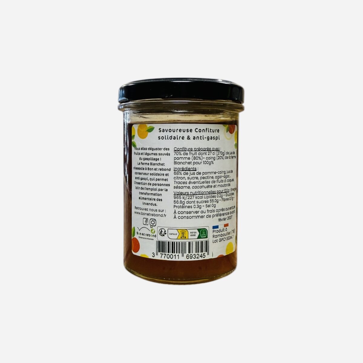 GELÉE DE POMME COING FERME BLANCHET – Image 2