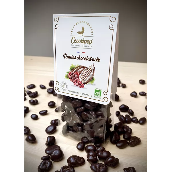 RAISINS ENROBÉS DE CHOCOLAT NOIR COCORIPOP