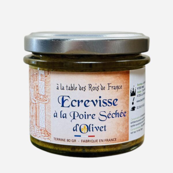 TERRINE D'ÉCREVISSE À LA POIRE SÉCHÉE D'OLIVET LA BOURRICHE AUX APPETITS