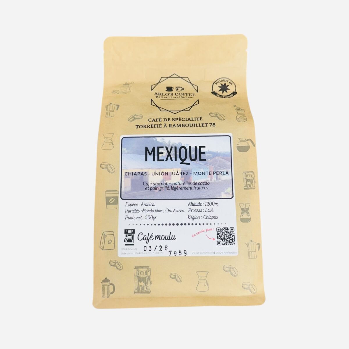 CAFÉ MOULU MEXIQUE ARLO’S COFFEE – Image 1