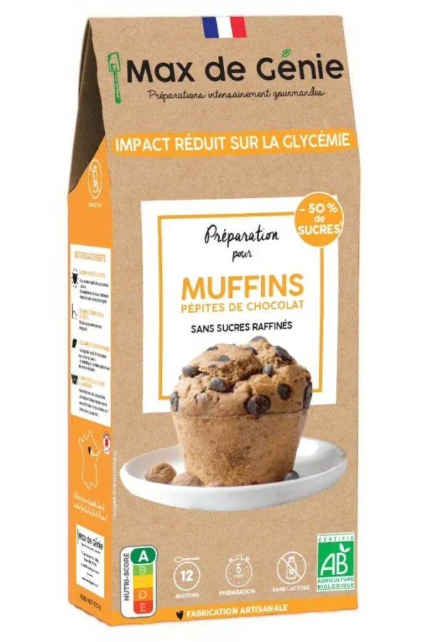 PRÉPARATION POUR MUFFINS PÉPITES DE CHOCOLAT "MAX DE GENIE"