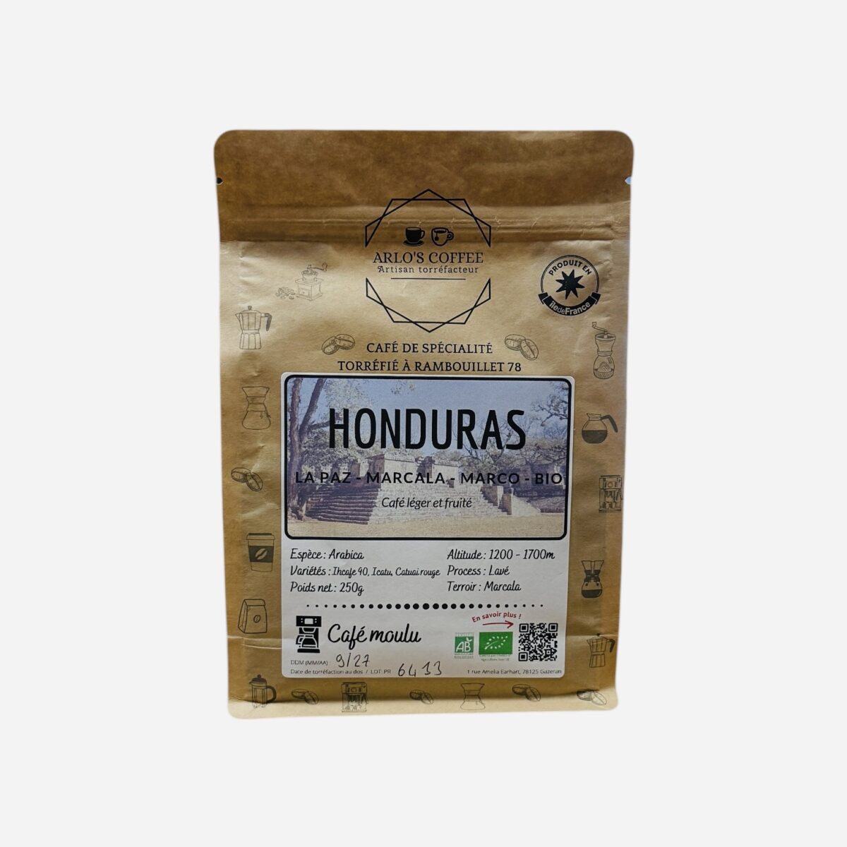 CAFÉ MOULU HONDURAS "ARLO'S COFFEE" – Image 1