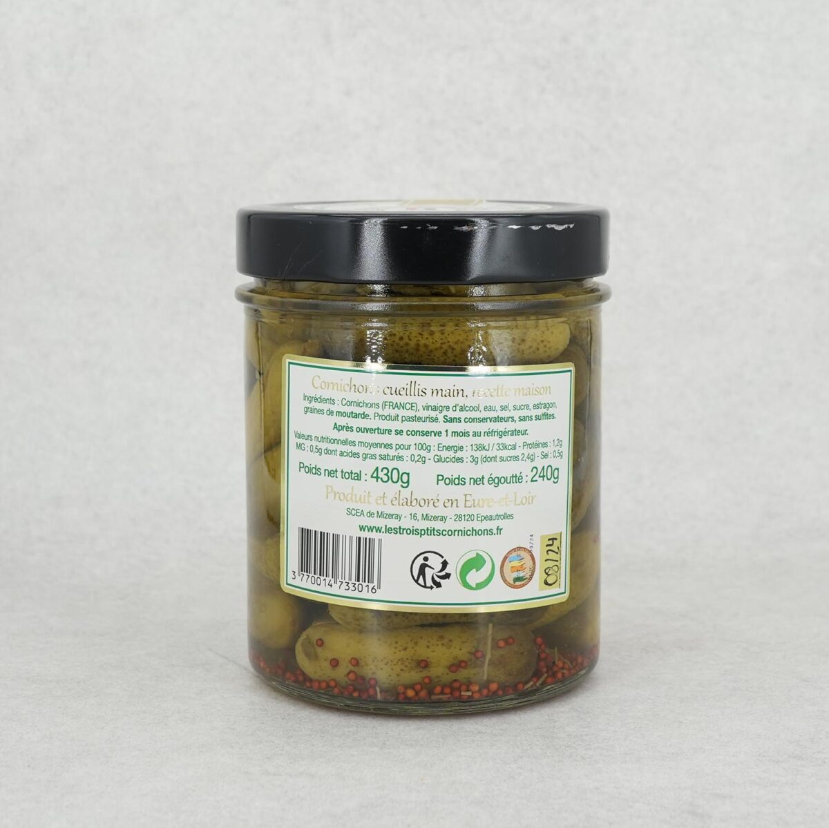 BOCAL DE CORNICHON ELLIOT "LES 3 P'TITS CORNICHONS" – Image 2