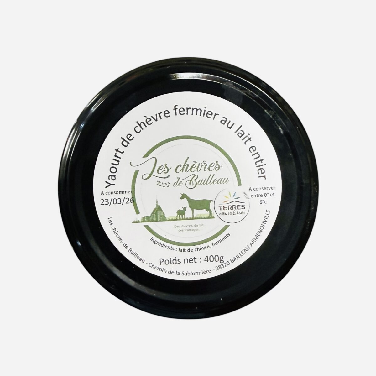 YAOURT NATURE AU LAIT DE CHÈVRE "LES CHÈVRES DE BAILLEAU" – Image 2