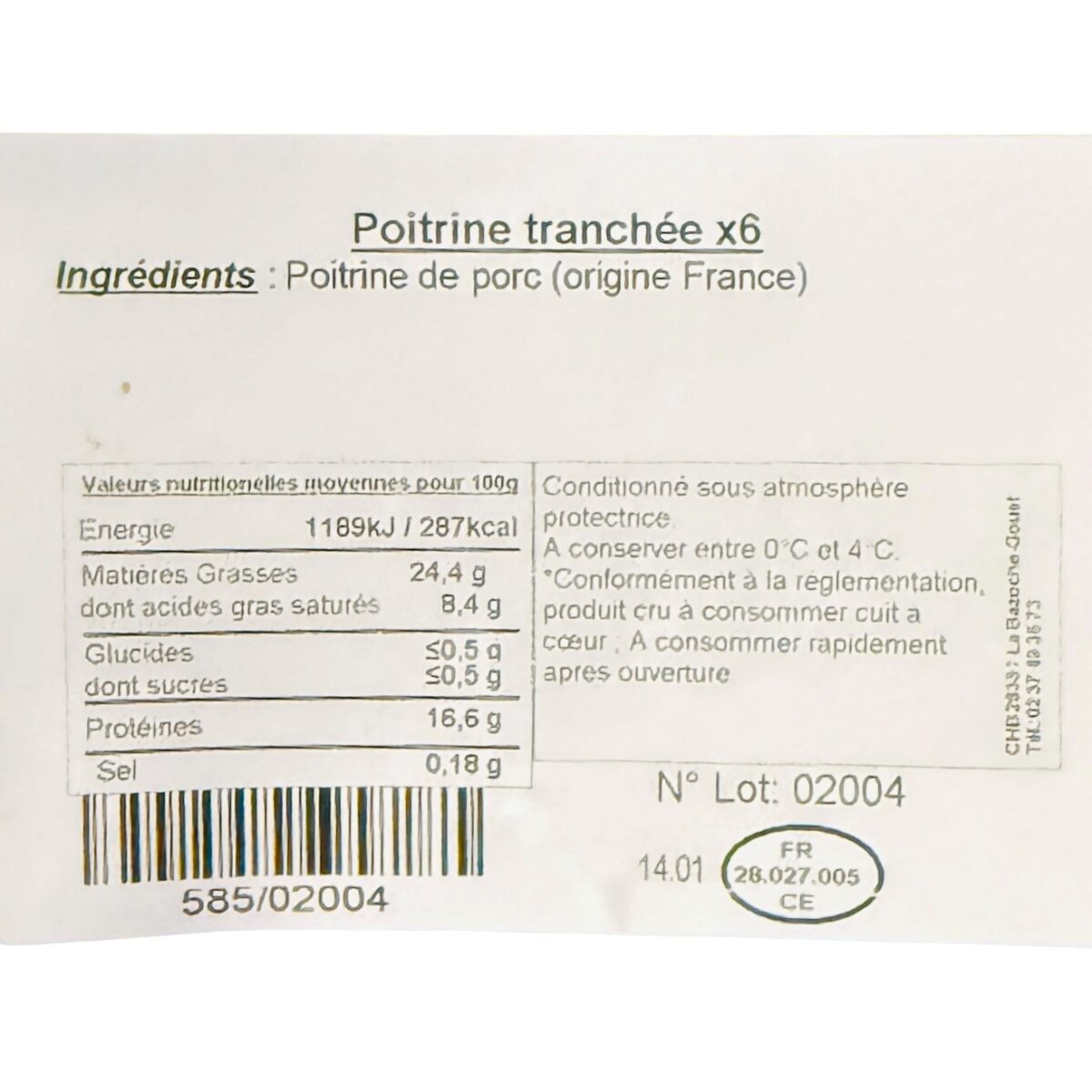 POITRINE TRANCHÉE X6 "LE BAZOCHON" – Image 2