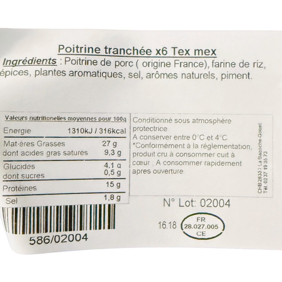 POITRINE TRANCHÉE TEX MEX X6 "LE BAZOCHON" – Image 2