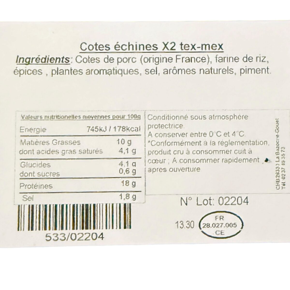 CÔTES ÉCHINE TEX MEX X2 "LE BAZOCHON" – Image 2