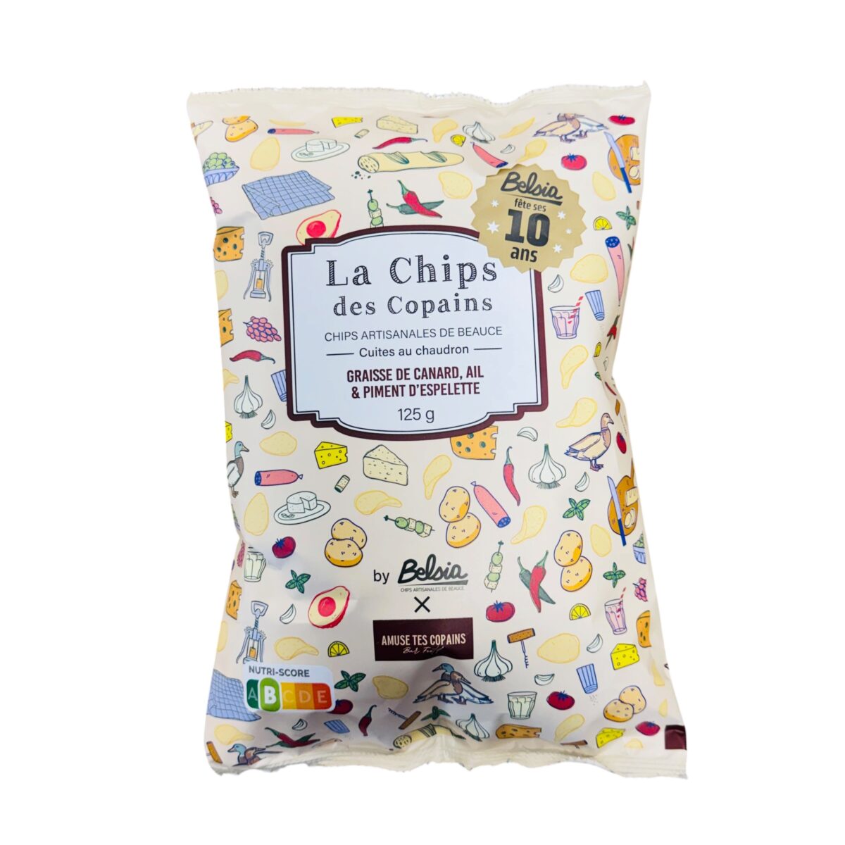 LA CHIPS DES COPAINS "GRAISSE DE CANARD, AIL ET PIMENT D'ESPELETTE" BELSIA – Image 1