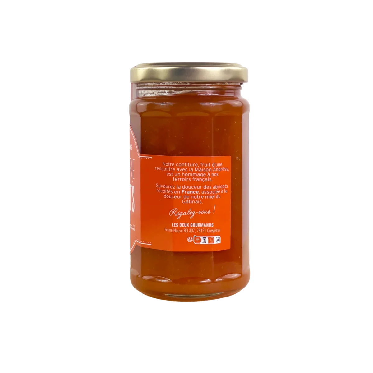 CONFITURE ABRICOT ET AU MIEL DU GÂTINAIS LES DEUX GOURMANDS – Image 2