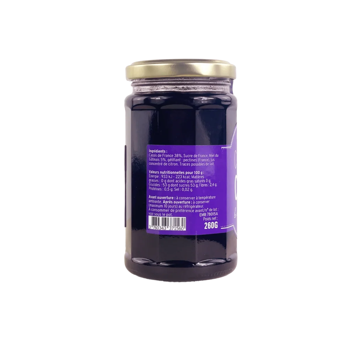 CONFITURE CASSIS ET MIEL DU GATINAIS LES DEUX GOURMANDS – Image 3