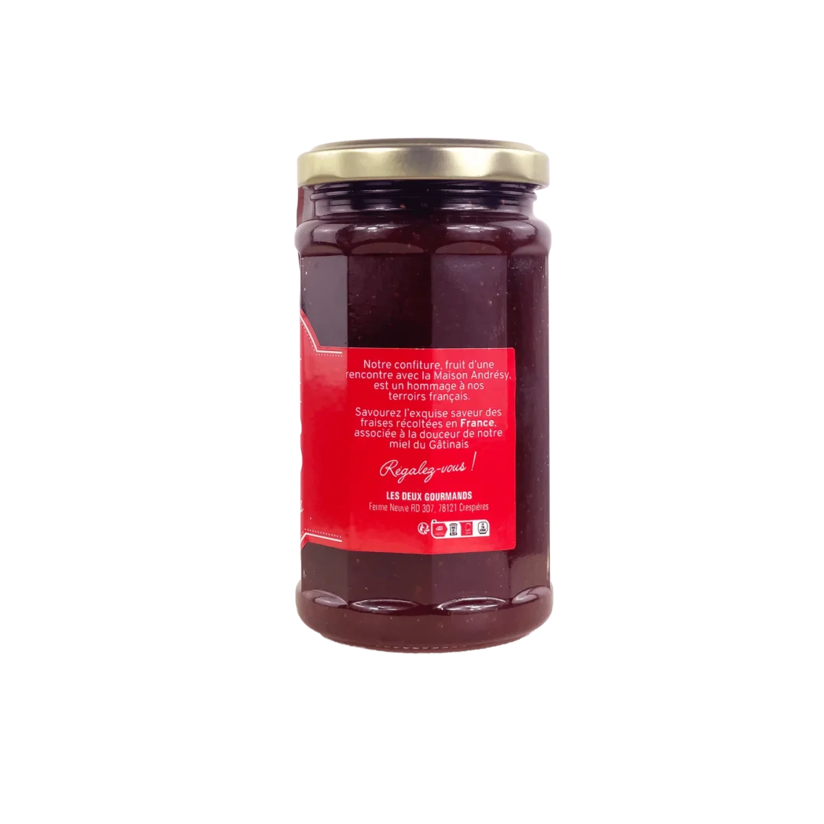 CONFITURE FRAISE ET AU MIEL DU GÂTINAIS LES DEUX GOURMANDS – Image 2