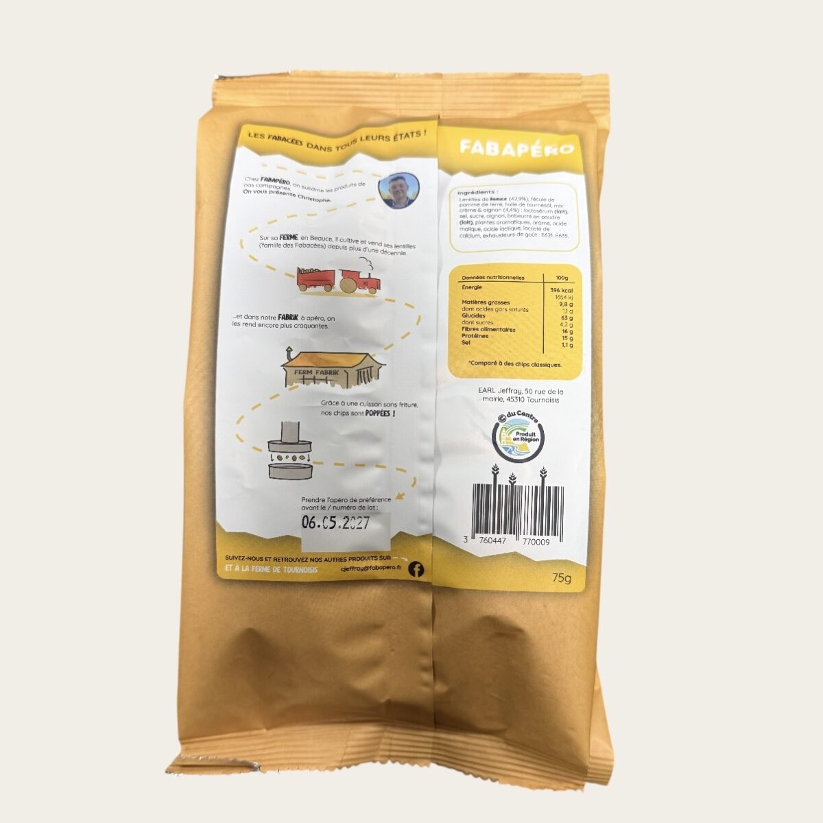 CHIPS DE LENTILLES CREME OIGNON « FABAPÉRO » – Image 2