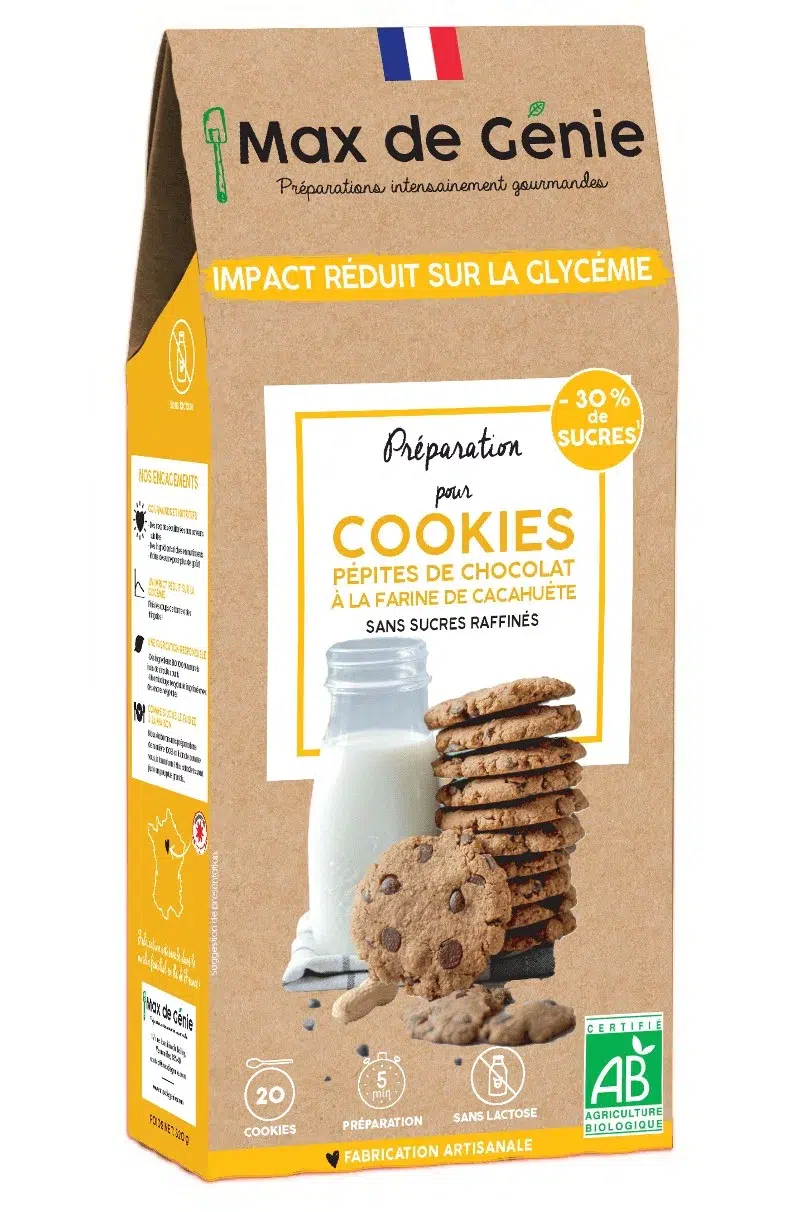 cookies PÉPARATION COOKIES PÉPITES DE CHOCOLAT ET CACAHUÈTE « MAX DE GÉNIE » – Image 1