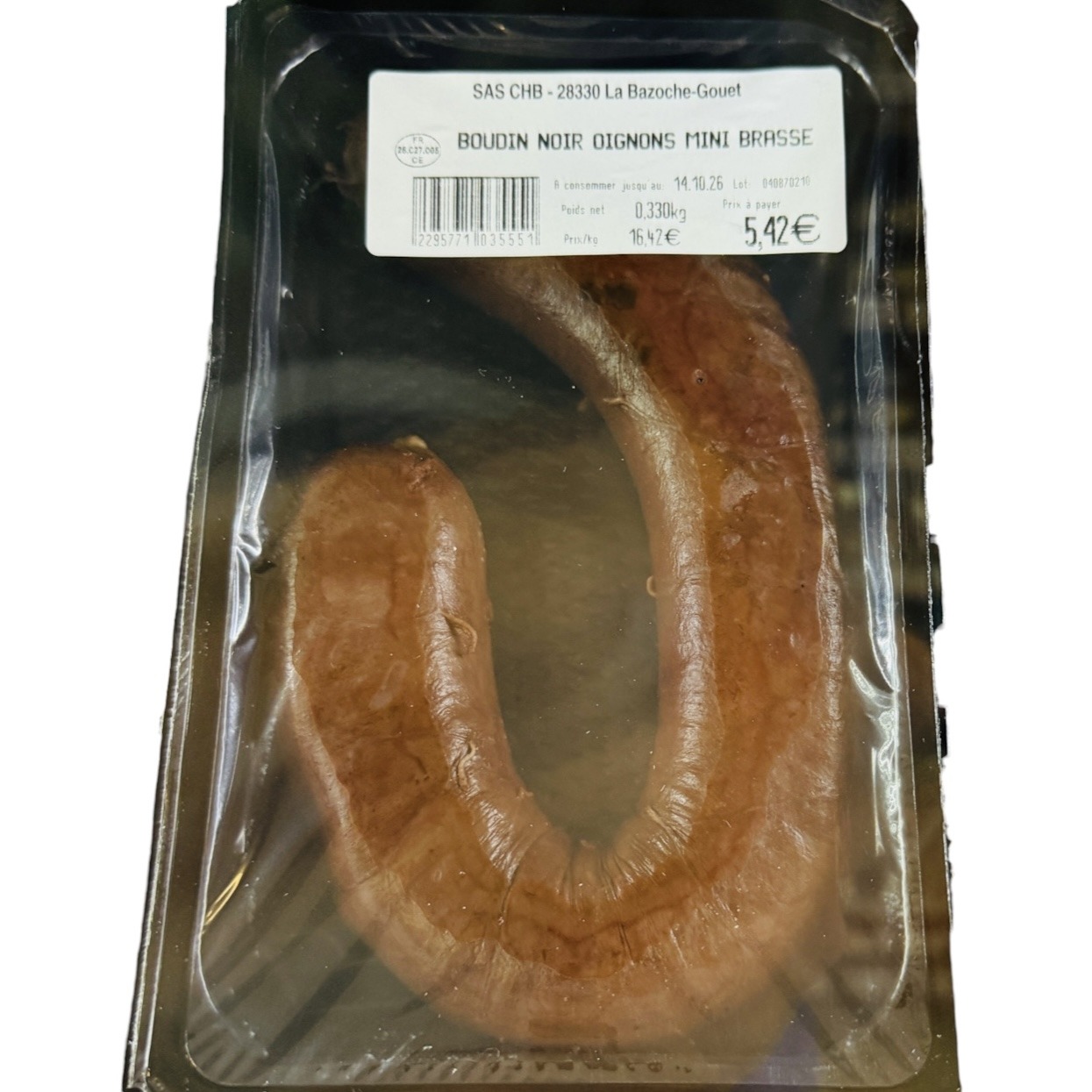 Photoroom_20261009_172957 2 BOUDIN NOIR OIGNONS MINI BRASSE "LE BAZOCHON" – Image 1